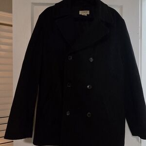J. Crew Men's Classic Black Peacoat